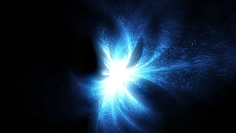 Powerful plasma streams burst from the surface of the incandescent star Vídeo Stock 333114060