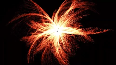 Powerful plasma streams burst from the surface of the incandescent star Stock Footage 333117269