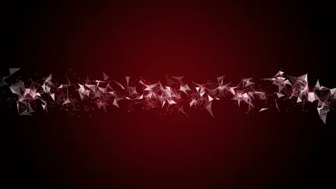 Powerful plexus animation with glowing triangles + particles, 4096x2304 loop 4K Vídeos de archivo 116569727