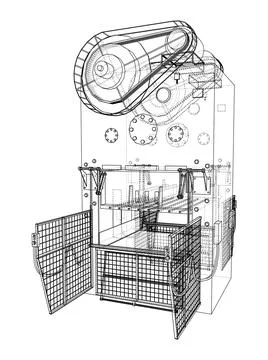 Powerful Press. 3d illustration Stock Illustration
