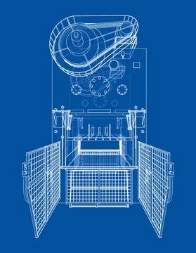 Powerful Press. Vector Stock Illustration