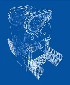 Powerful Press. Vector Illustrazione stock