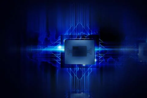 Powerful processor Stock Illustration