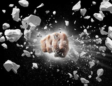 Powerful punch 写真素材