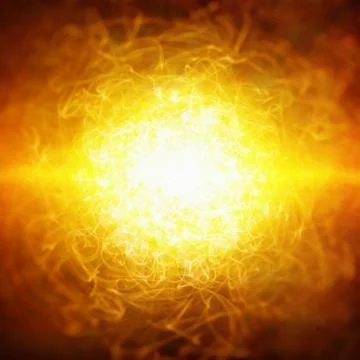 Powerful red explosion, concentrated energy, glowing plasma, scientific exp.. Stock Illustration