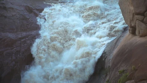 Powerful river in slow motion Stock Footage 327254450