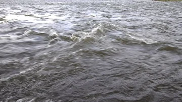 Powerful river stream close up, 4K 2160p video footage Stock Footage 85990189
