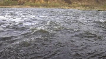 Powerful river stream at spring, 4K 2160p video footage Stock Footage 85989560