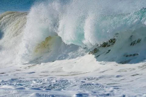 Powerful rolling wave Stock Photos