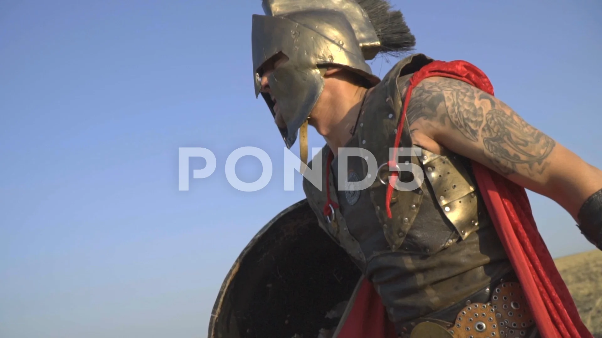Gladiator Armor Tattoo On Right Shoulder