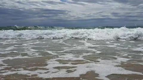 Powerful sea waves Stock Footage 341035471