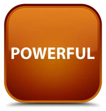 Powerful special brown square button Stock Illustration