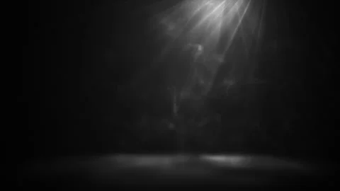 Powerful spotlight rays illuminating fog in cinematic scene Stock Footage 333092730