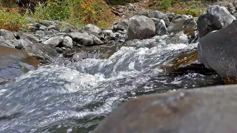 Powerful stones and a river Stockbeeldmateriaal 81505928