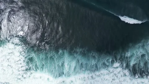 Powerful storm sea waves of drone shot Stock Footage 237479901