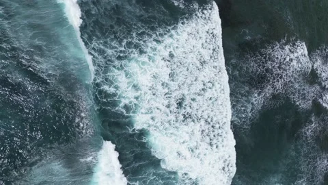 Powerful storm sea waves of drone shot Stock Footage 237480057