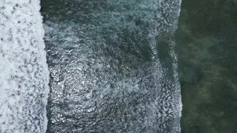 Powerful storm sea waves of drone shot Stock Footage 237480287