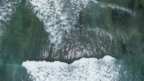 Powerful storm sea waves of drone shot Stock Footage 237480296