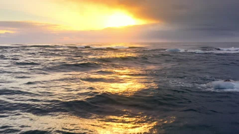 Powerful Stormy Ocean Waves. Dramatic Ocean Blue energy and clear ocean water Stock Footage 167333826