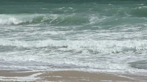 Powerful Stormy Sea Waves Stock Footage 51017218
