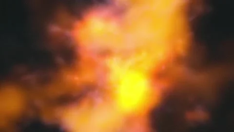 A powerful stream of bright fire, like a flamethrower, is directed at the camera Stock Footage 313145779