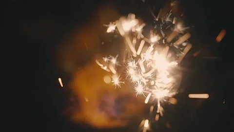 A powerful stream of bright fire, like a flamethrower, is directed at the camera Stock Footage 313161596