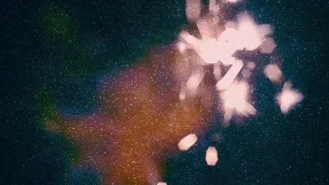 A powerful stream of bright fire, like a flamethrower, is directed at the camera Stock Footage 330883304