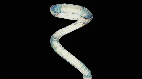 A powerful stream of water rotates, rises and collapses twisting around its axis Stock Footage 124942940