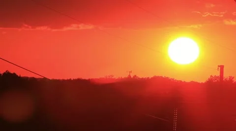 Powerful sunset Video stock 12169813