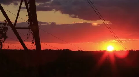Powerful sunset Stock Footage 12169823