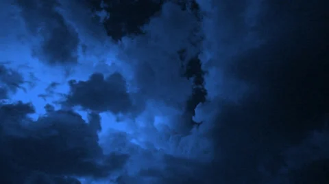 Powerful Thunderstorm in Texas at night Video stock 42850422