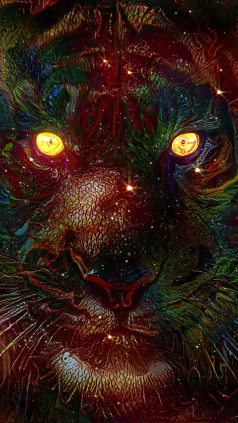 Powerful Tiger. Vertical Live Wallpaper 1 Video stock 167268287