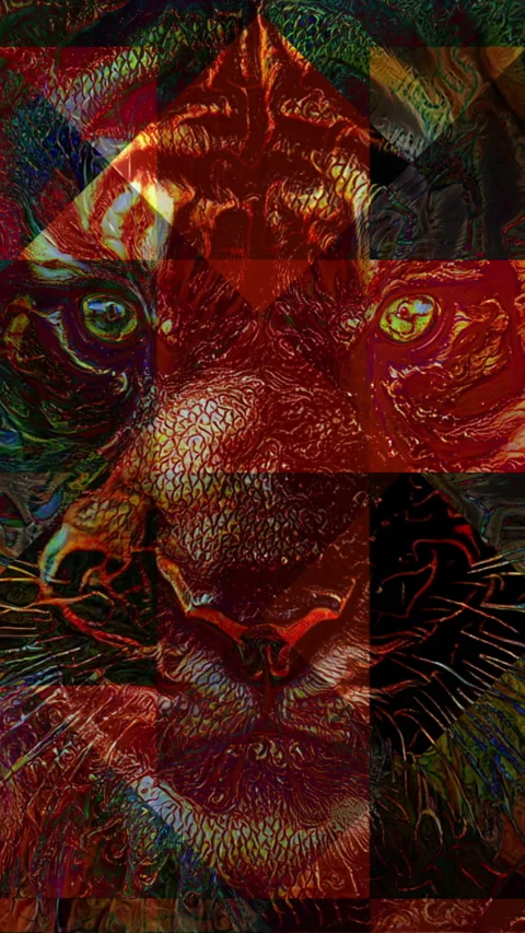 Powerful Tiger. Vertical Live Wallpaper 2 Video stock 167268301