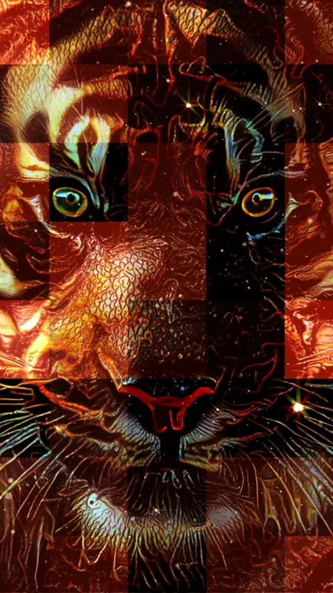 Powerful Tiger. Vertical Live Wallpaper 6 Video stock 167268367