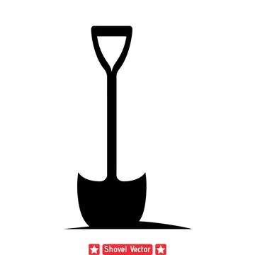 Powerful Tool, Stunning Visual  Shovel Vector Silhouette Illustration for D.. Stock Illustration