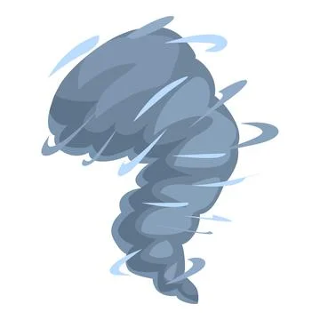 Powerful tornado rotating, destructive whirlwind force of nature 库存插图