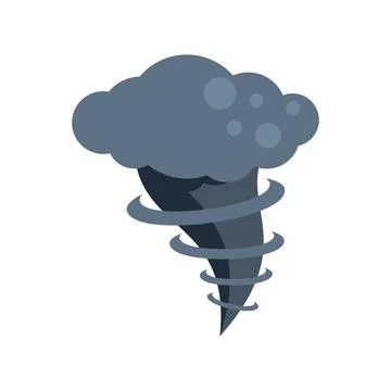 Powerful tornado rotating, natural disaster illustration Stock Illustration