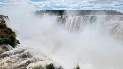 Powerful Water and Mist at Devil's Throat in Iguazú National Park Stock Footage 342274059