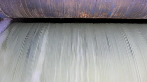 Powerful Water Flow at Lock 28 Burleigh Falls Ontario Stock Footage 346783992