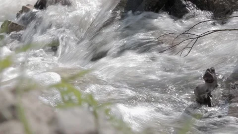 Powerful water flow, video recording. Stock Footage 202069329