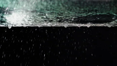 Powerful Water Stream Hits Transparent Glass and Creates Explosive Splashes, Rip Stock Footage 341421747