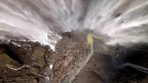 A powerful waterfall commands attention with its thunderous roar and Stock Footage 266238875