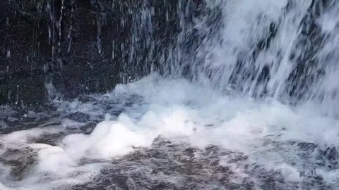 Powerful waterfall in detail 스톡 동영상 242453047