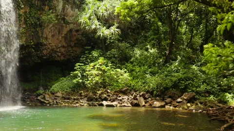 Powerful Waterfall Stock Footage 52993986