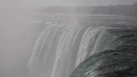 Powerful Waterfall in Nature's Raw Beauty Majestic Niagara Falls Stock Footage 289670498