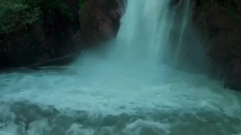 Powerful Waterfall Rushing Down 스톡 동영상 337945732
