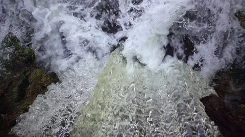 Powerful waterfall in slow motion Stock Footage 78551774