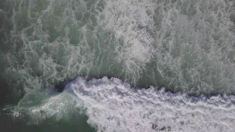 Powerful waves on a beach during a summer in Portugal. Stock Footage 123710965
