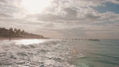 Powerful Waves On Beach 動画素材 169864566