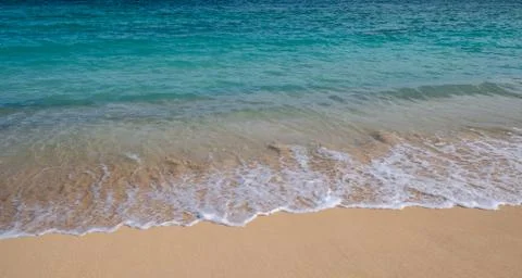 Powerful Waves captured on Sandy Beach in Honolulu 写真素材